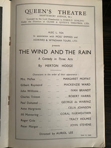 1930s Theatre Programme