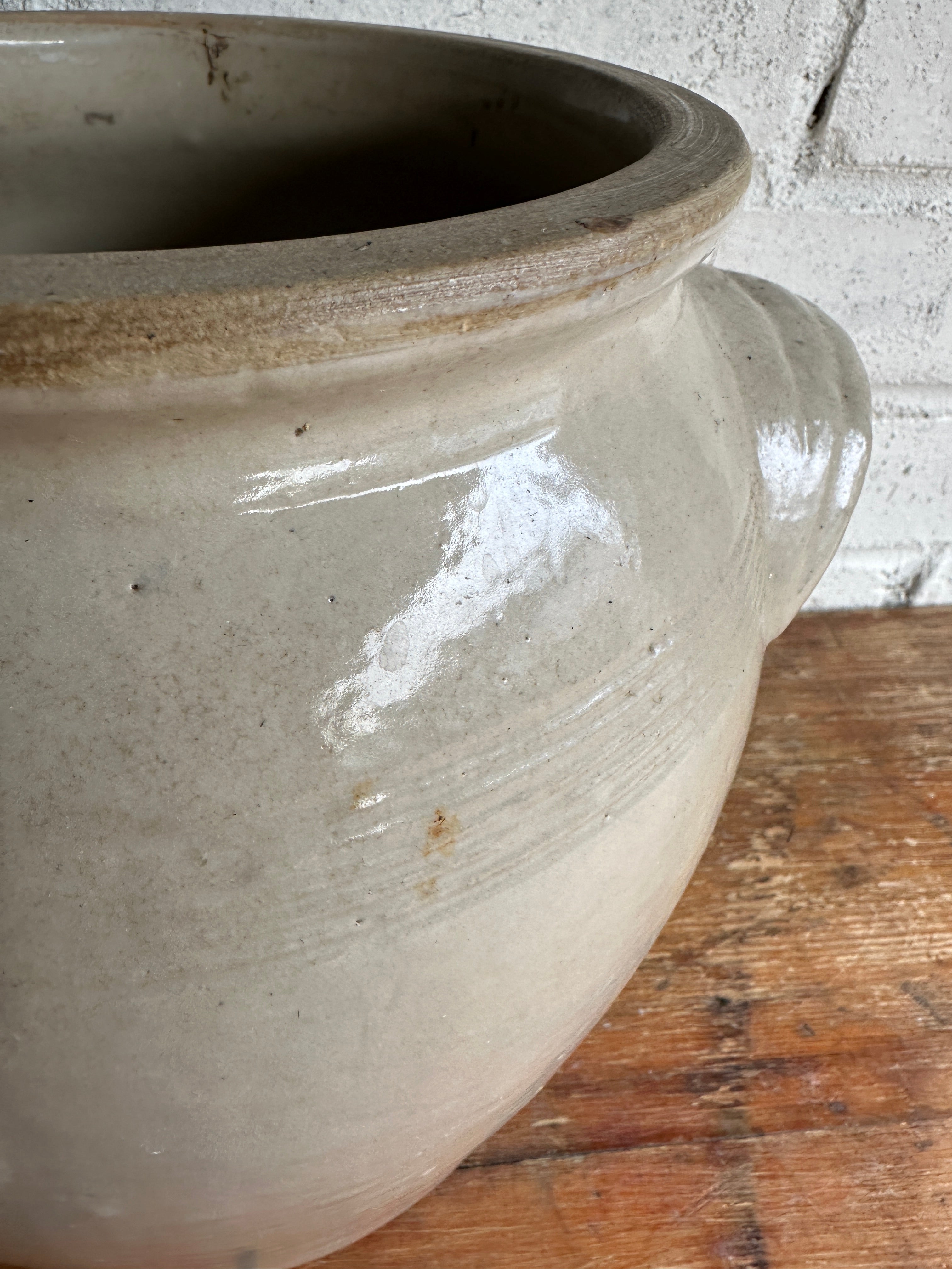 Stoneware Confit Jar French Storage Pot