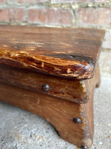 Rustic Antique Low Stool/Display Stand