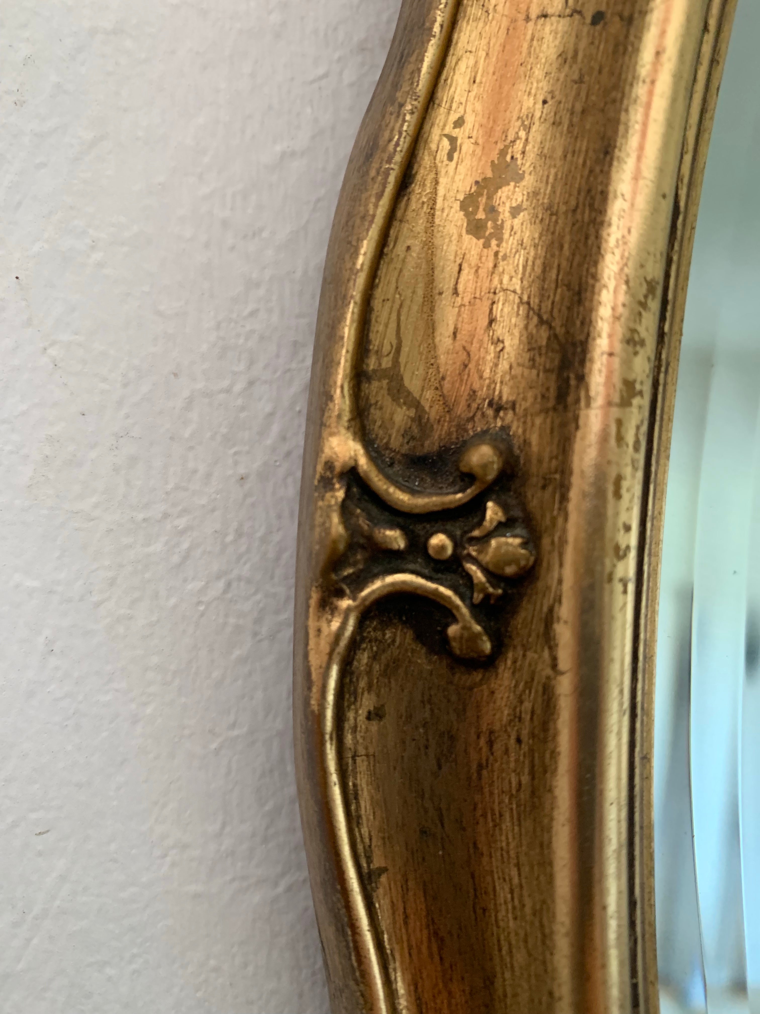 Round Gold Decorative Mirror