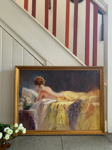 Original Nude - Large Gilt Framed Oil