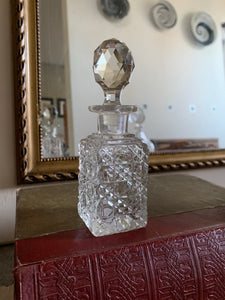 Small  Edwardian Cut-Glass Perfume Bottle