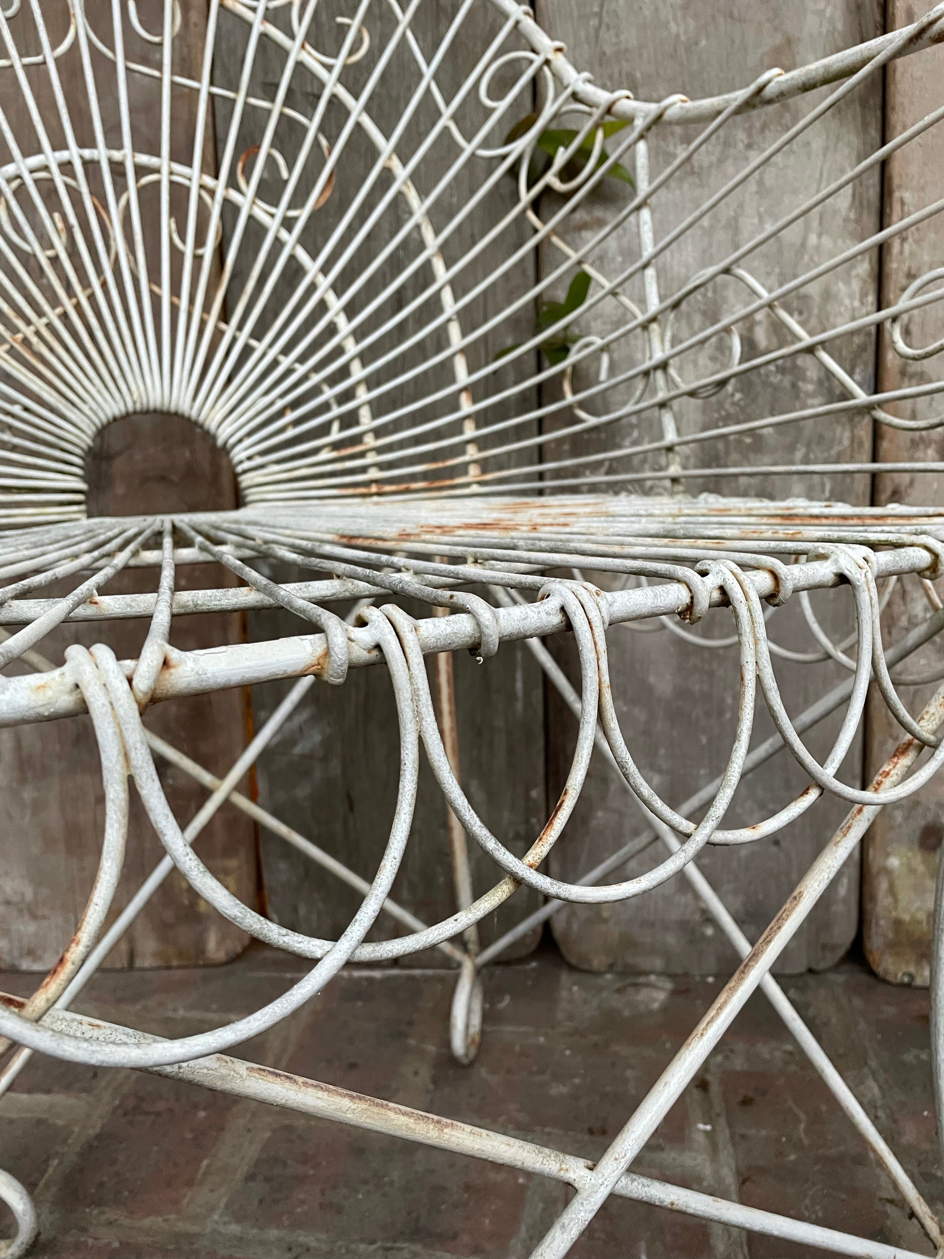 Beautiful Vintage Wire Work High Backed Chair