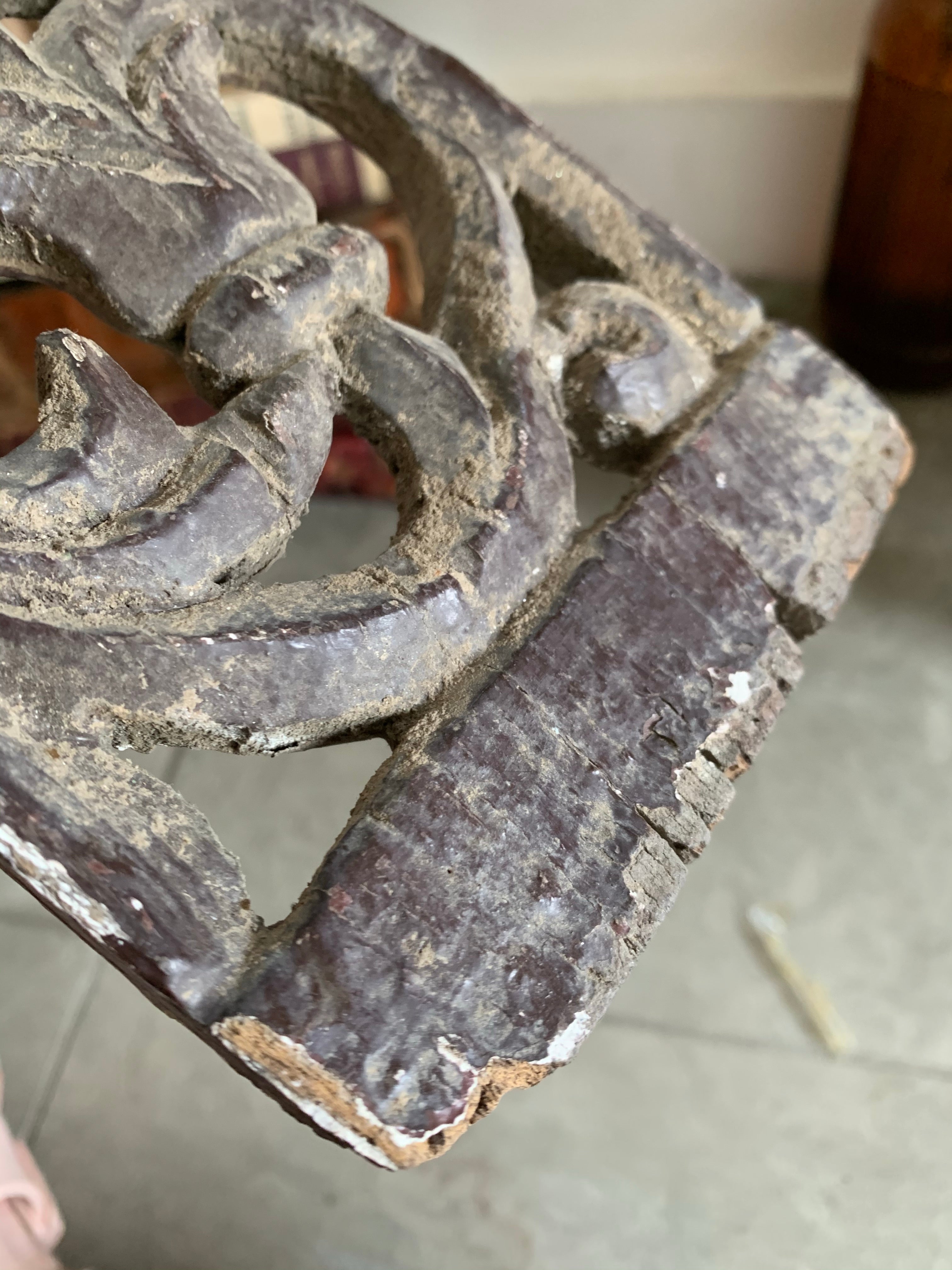 Hand-Carved Decorative Wood Panel