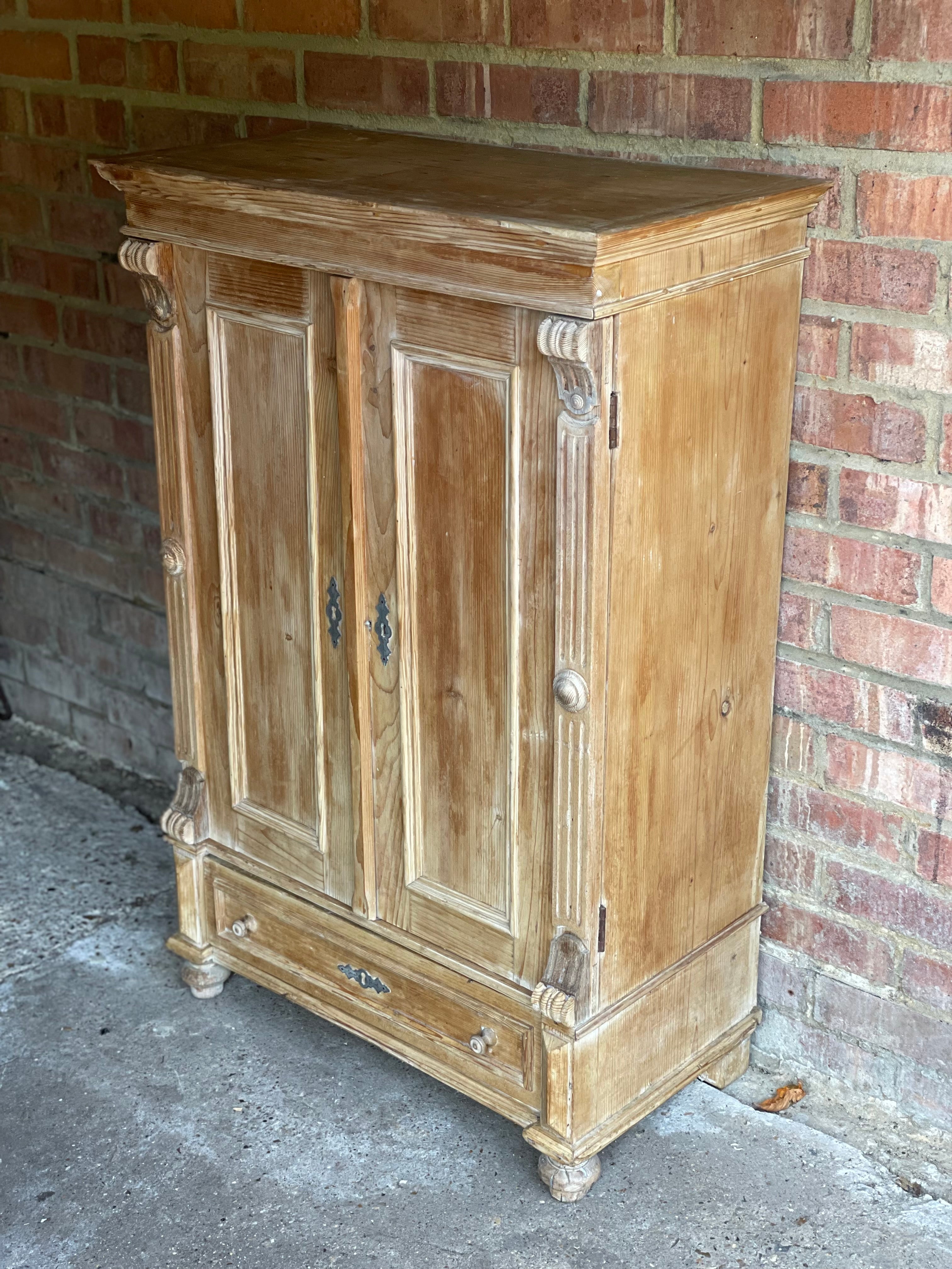 Victorian Pine Cabinet with Two Doors