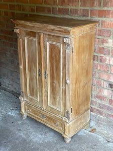 Victorian Pine Cabinet with Two Doors