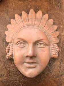 Vintage Italian Terracotta Wall Mask