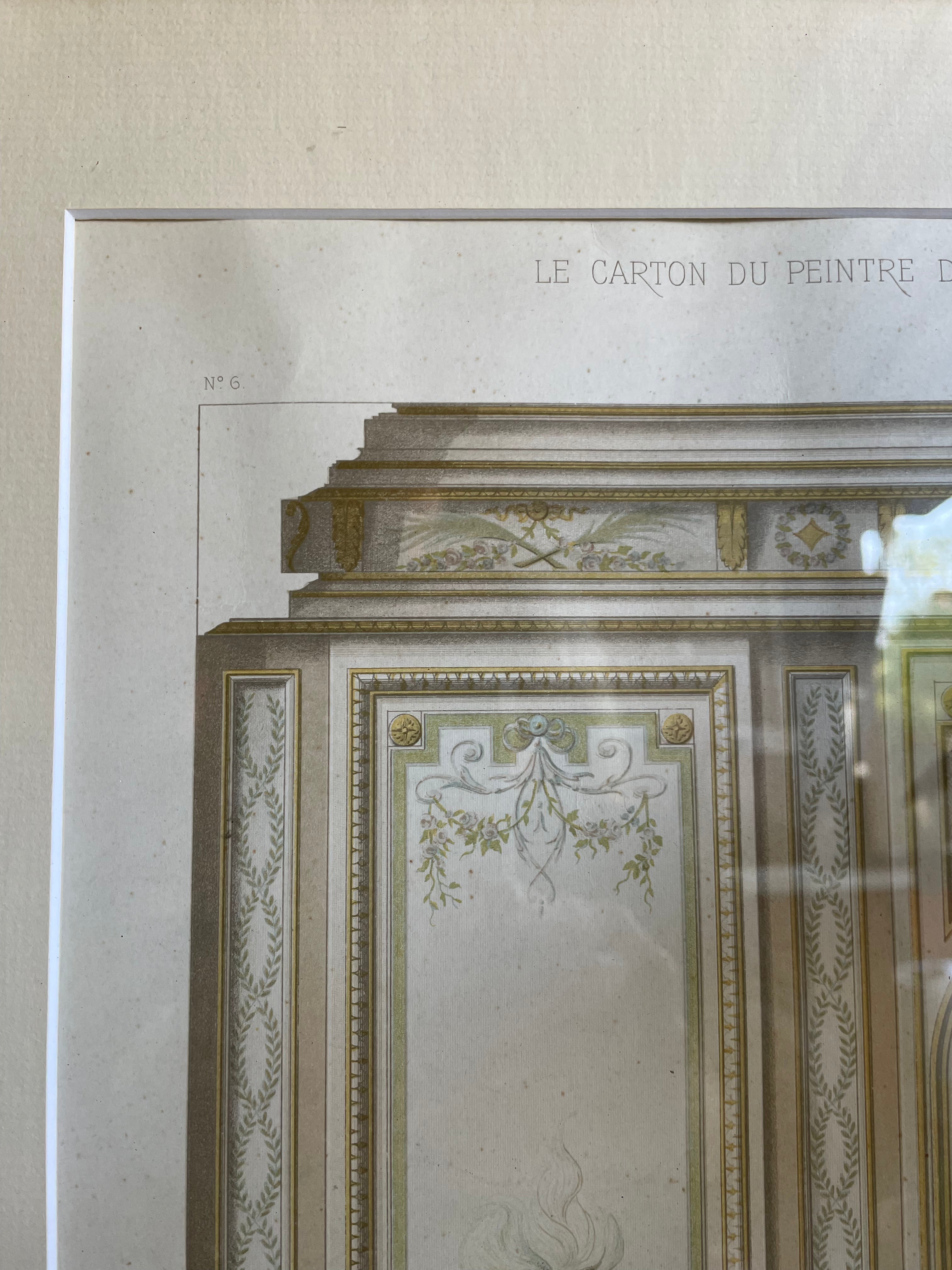 Antique Print No 6 of French Architectural & Ornamental Detail