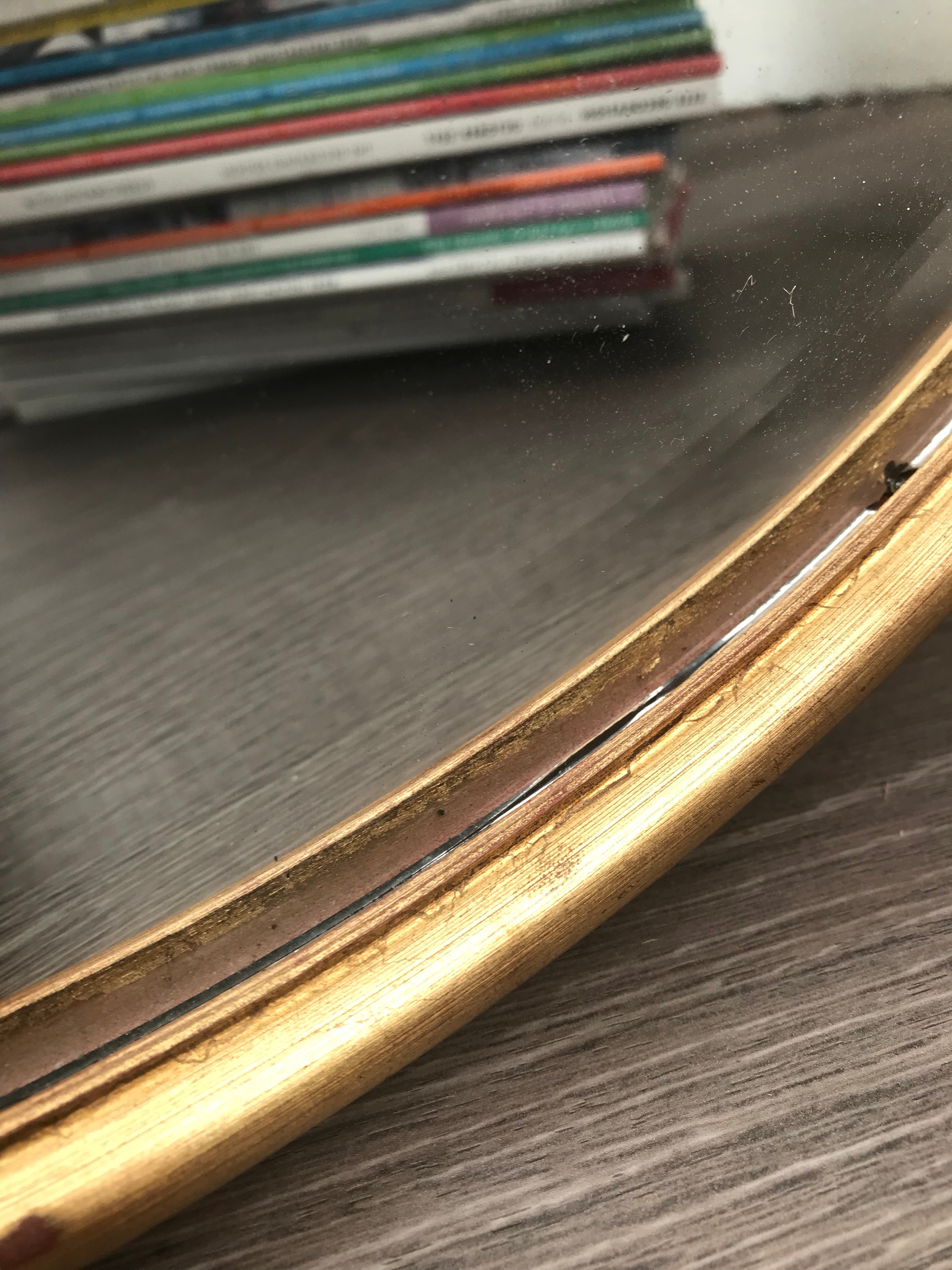 Oval Gold Vintage Mirror