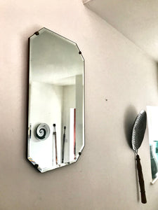 Art Deco Mirror with fan-shaped clasps