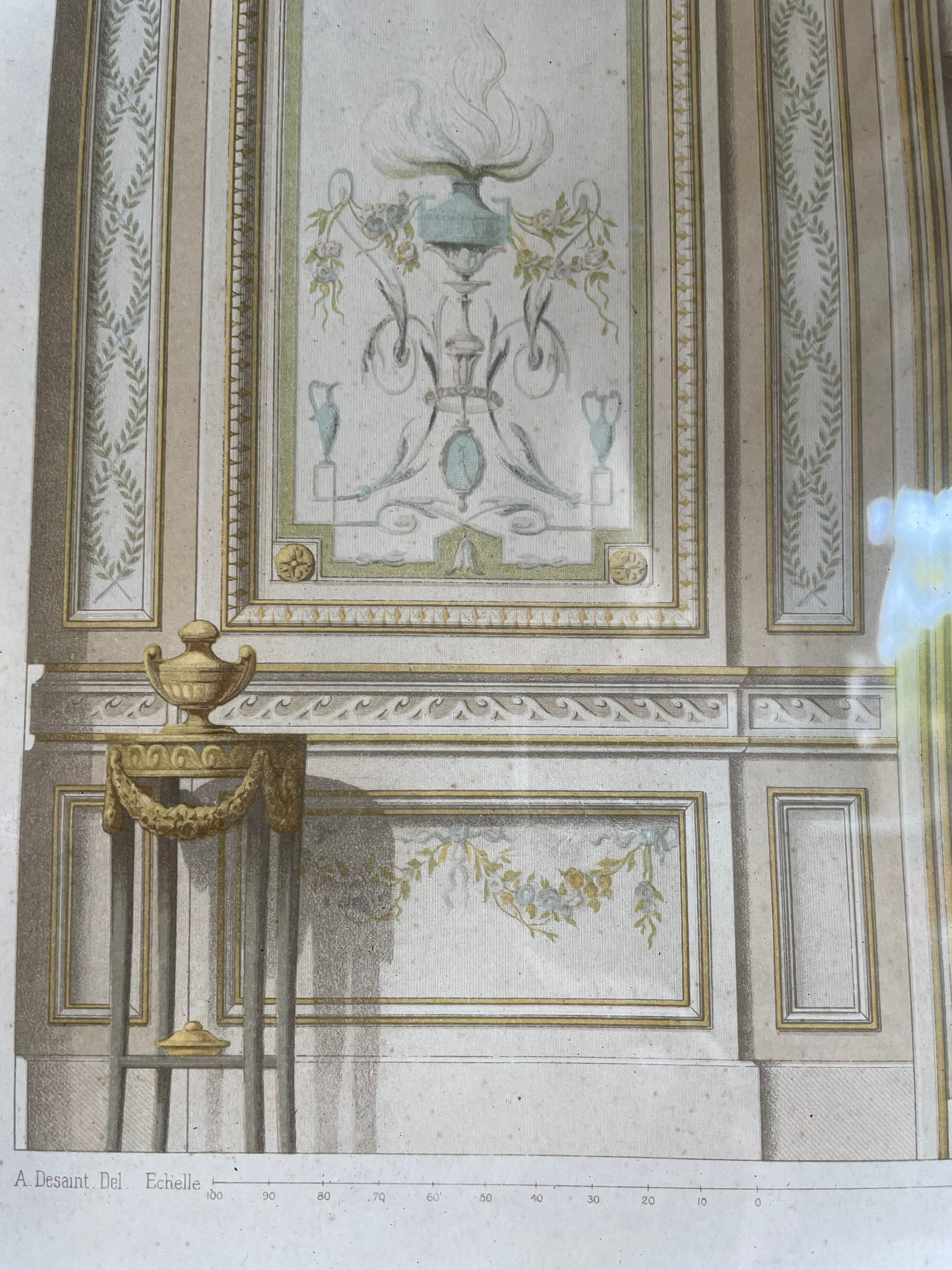 Antique Print No 6 of French Architectural & Ornamental Detail