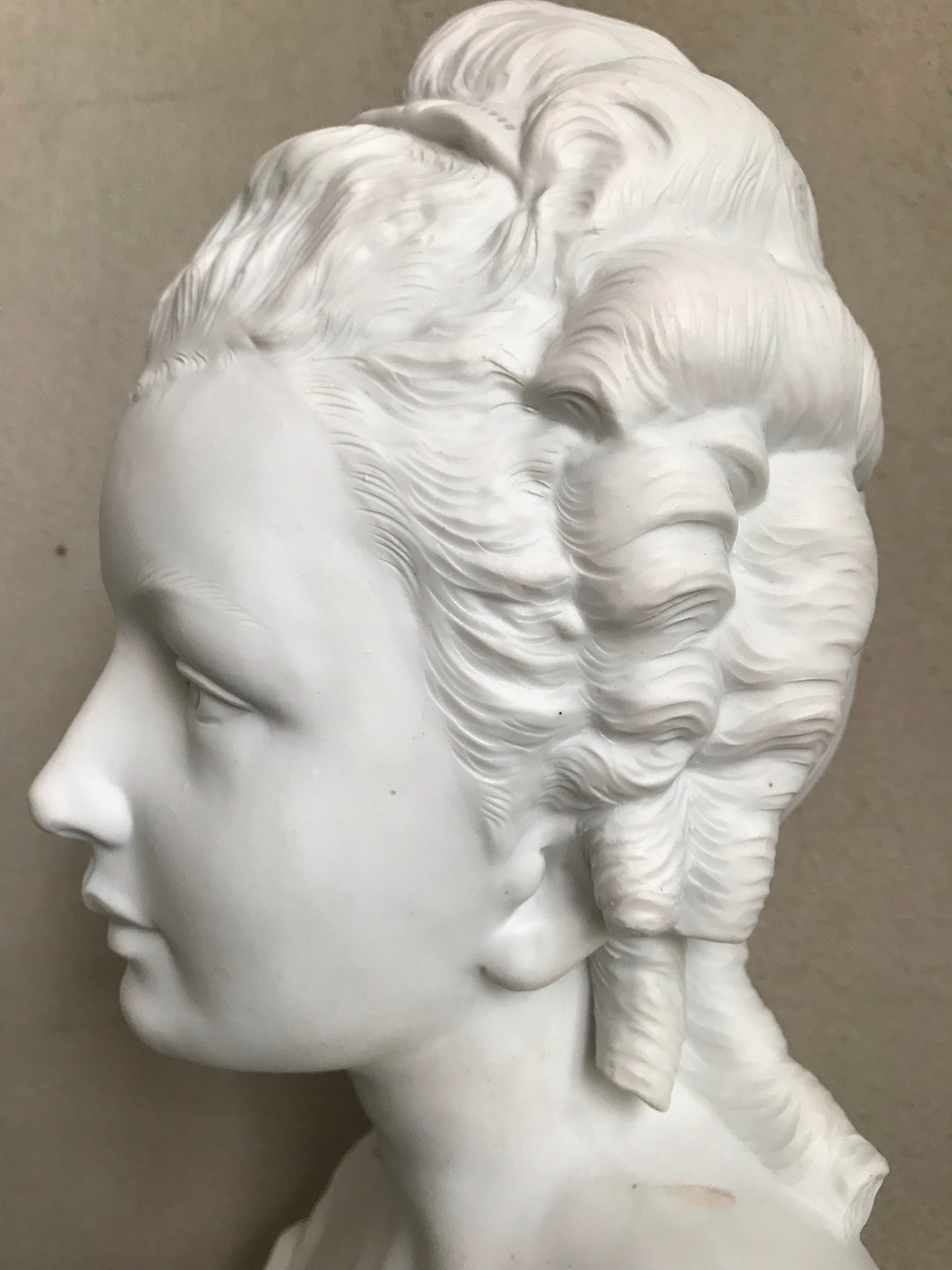 French Bisque Porcelain Bust