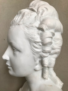 French Bisque Porcelain Bust