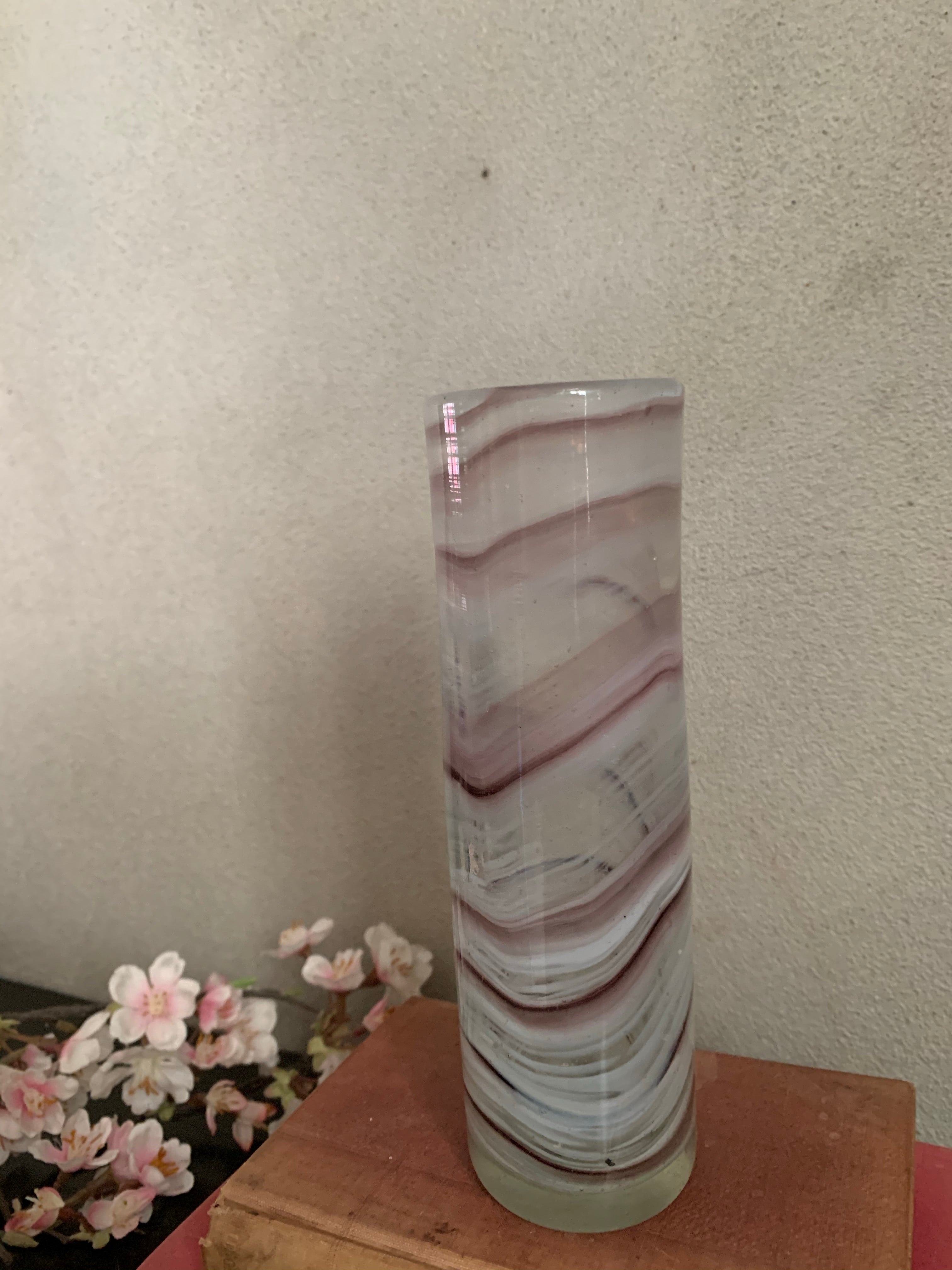 1950s Pink Glass Vase