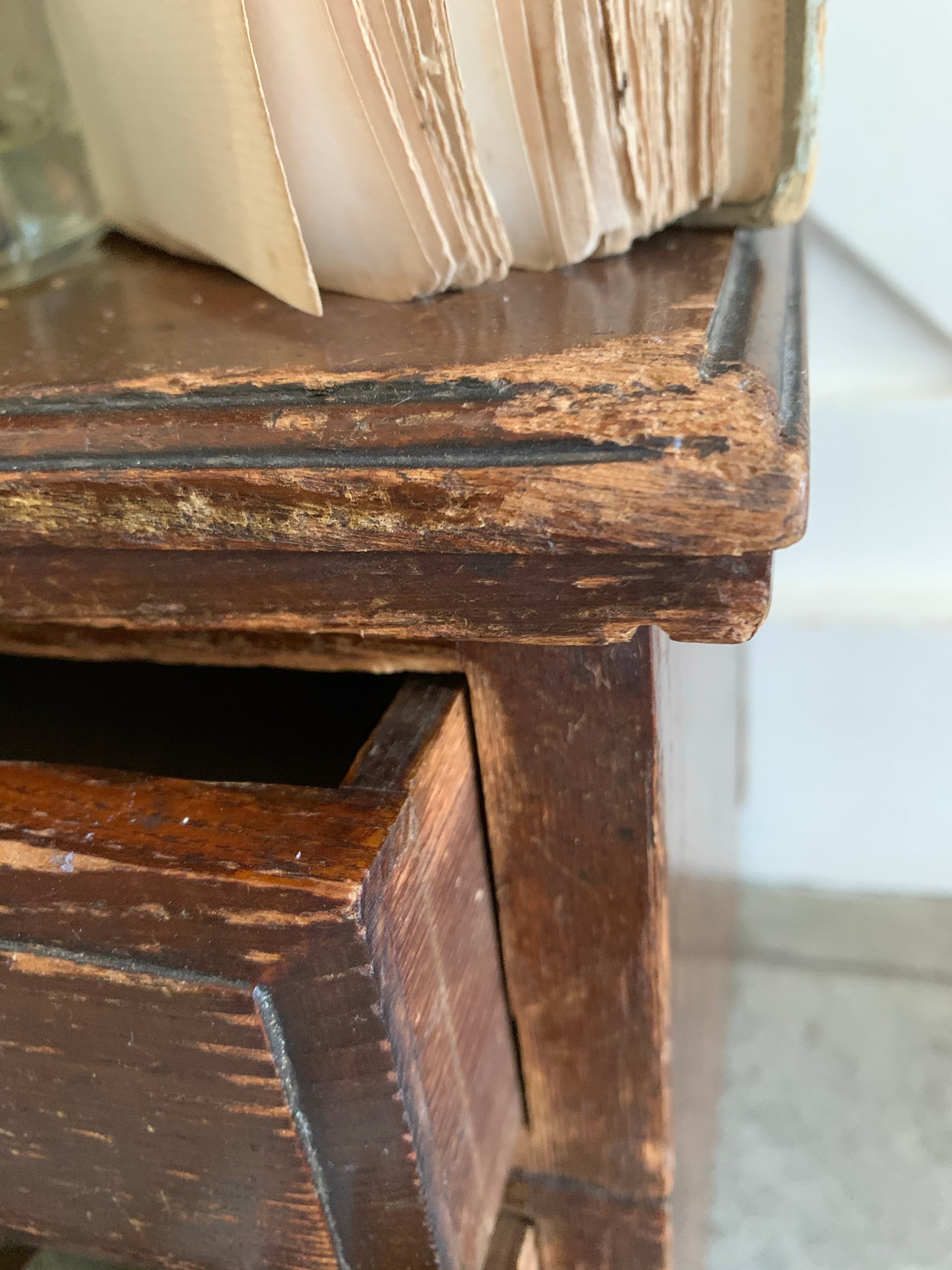 Table Top Drawers with Brass Handles