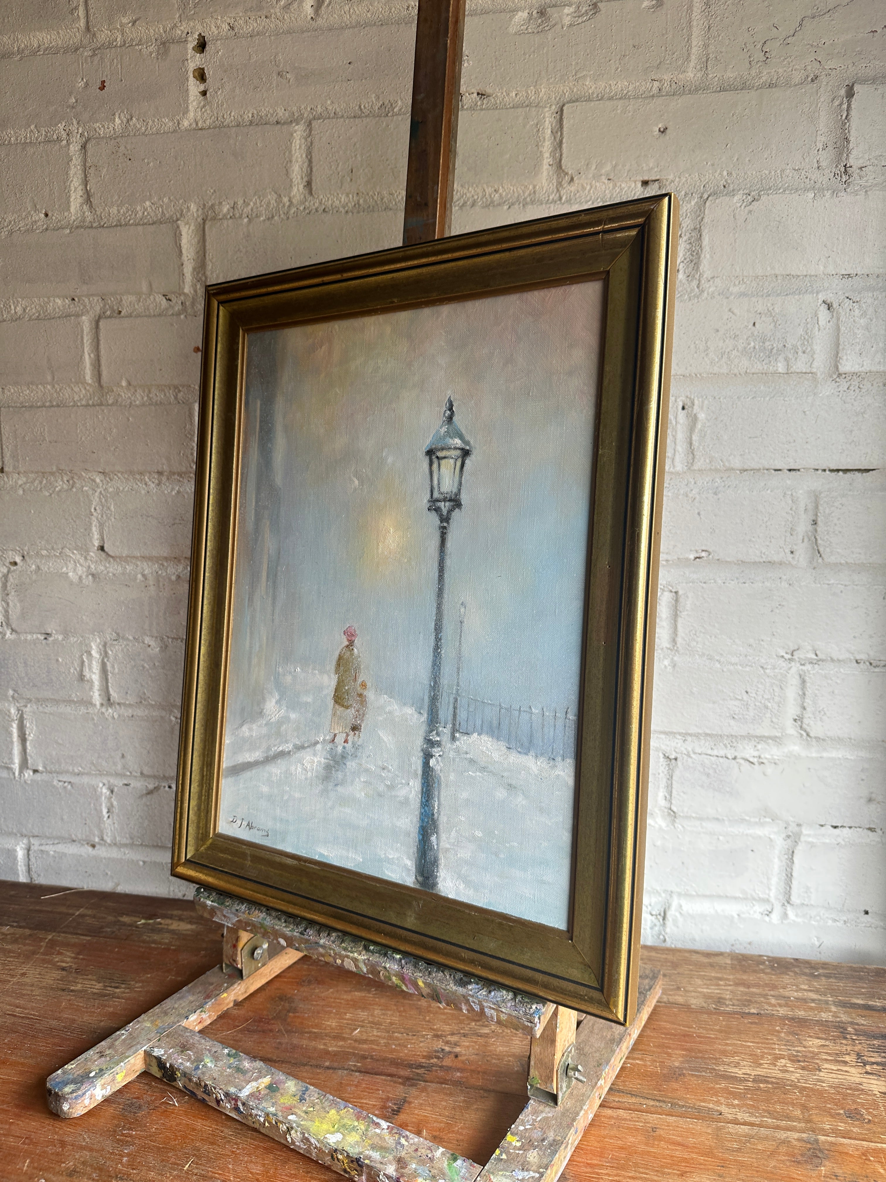 Under the Lamp: Signed Oil on Canvas