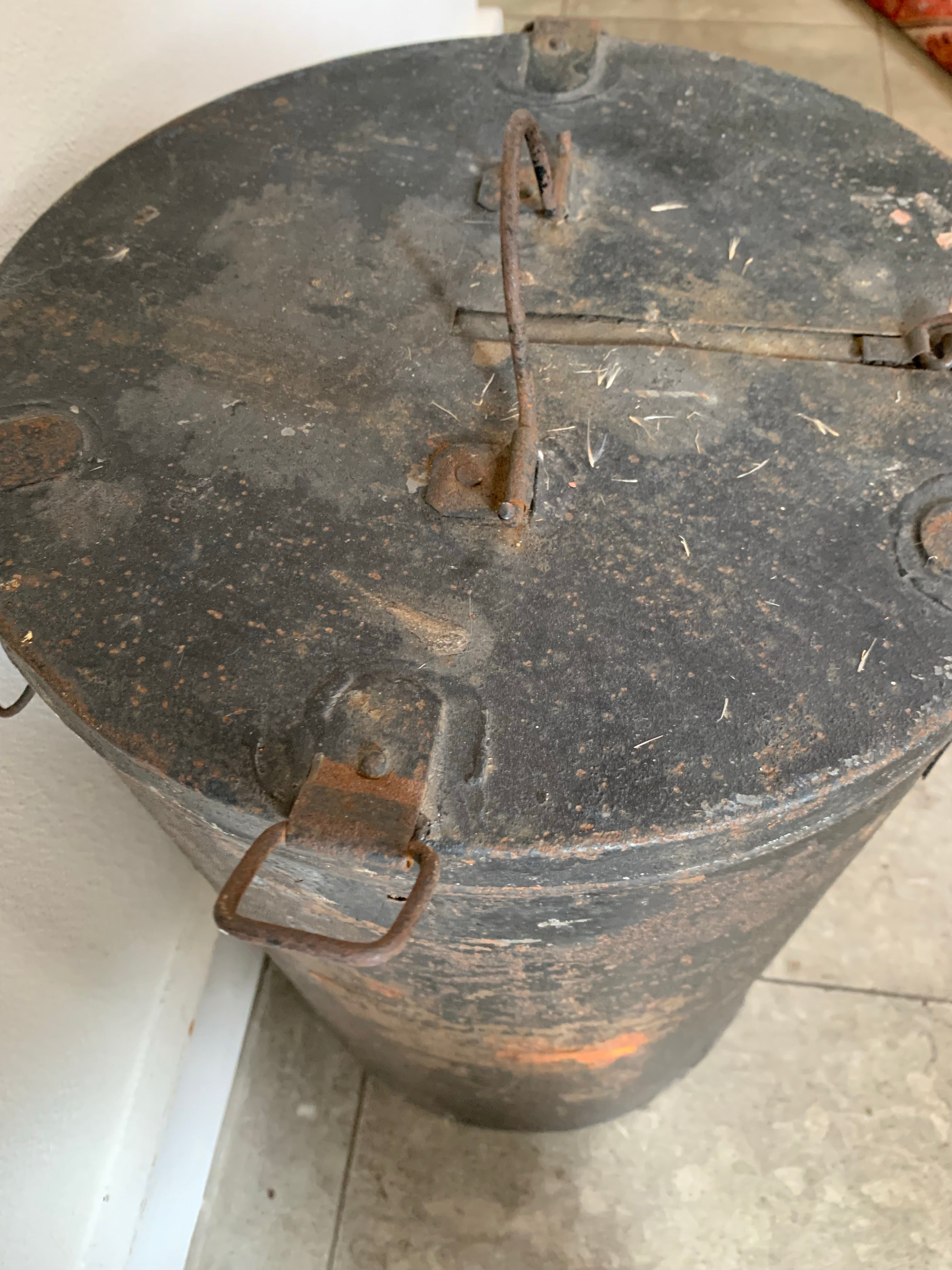Large Vintage Metal Ballot Box
