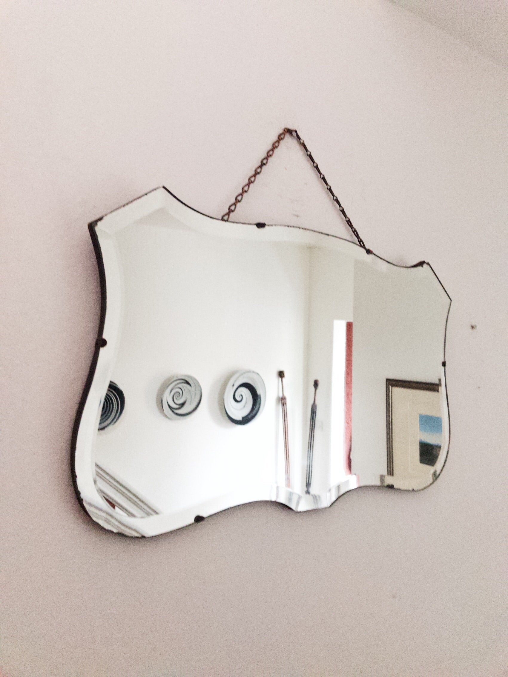 Scalloped Art Deco Mirror