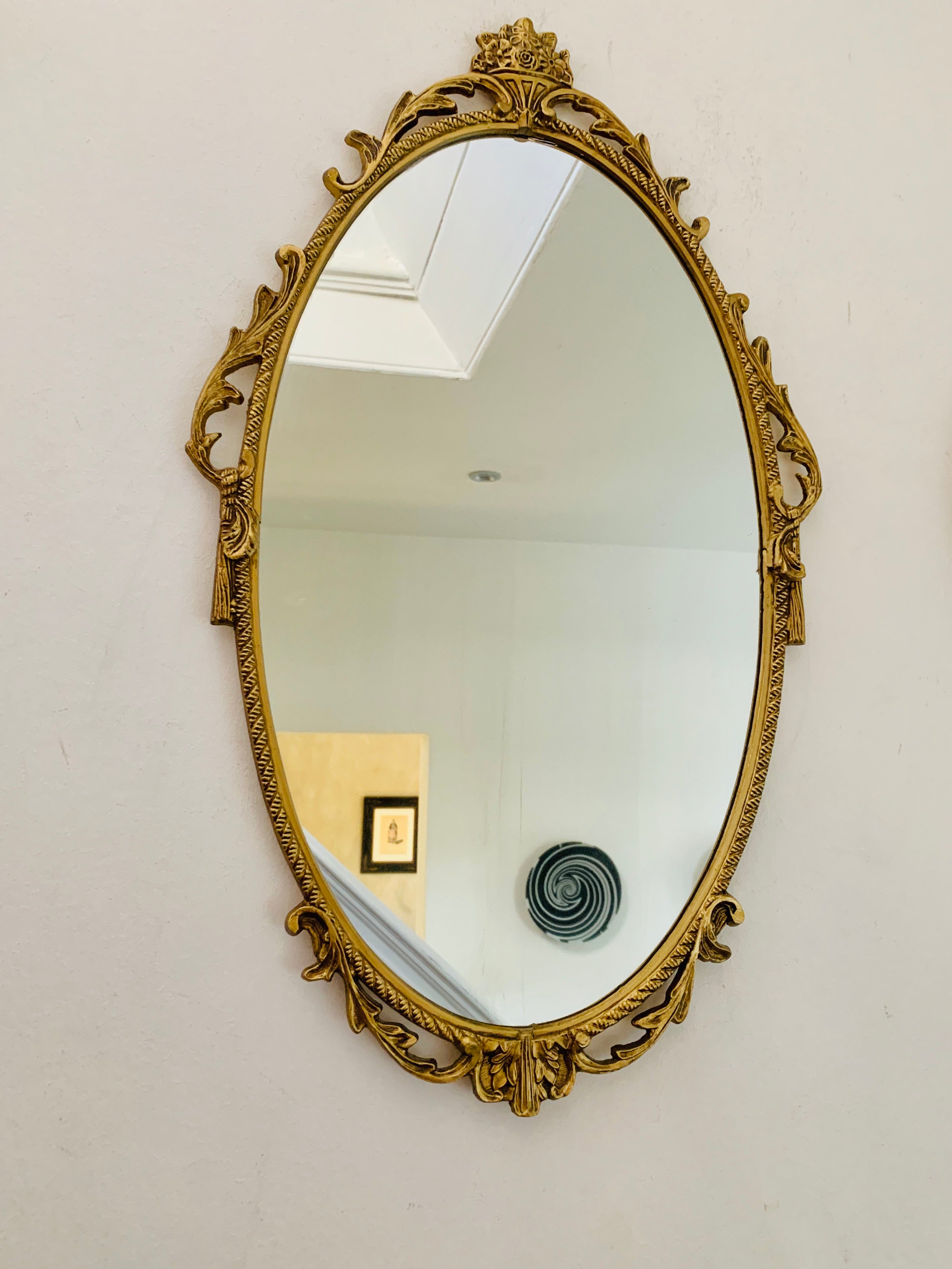 Ornate Gold Metal Mirror