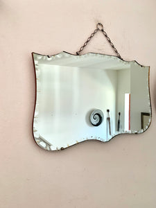 Art Deco Mirror with unusual bevelled glass