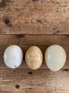 Set of Three Marble Eggs